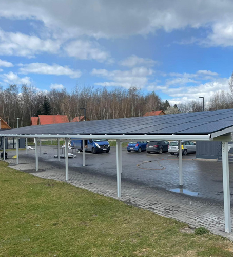 Système de carport 18kW en Suède