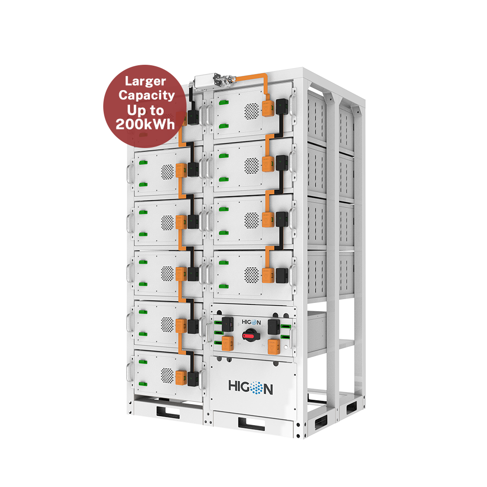 Système de stockage d'énergie commercial haute tension Rack Pro BESS 130 kWh-200 kWh par cluster