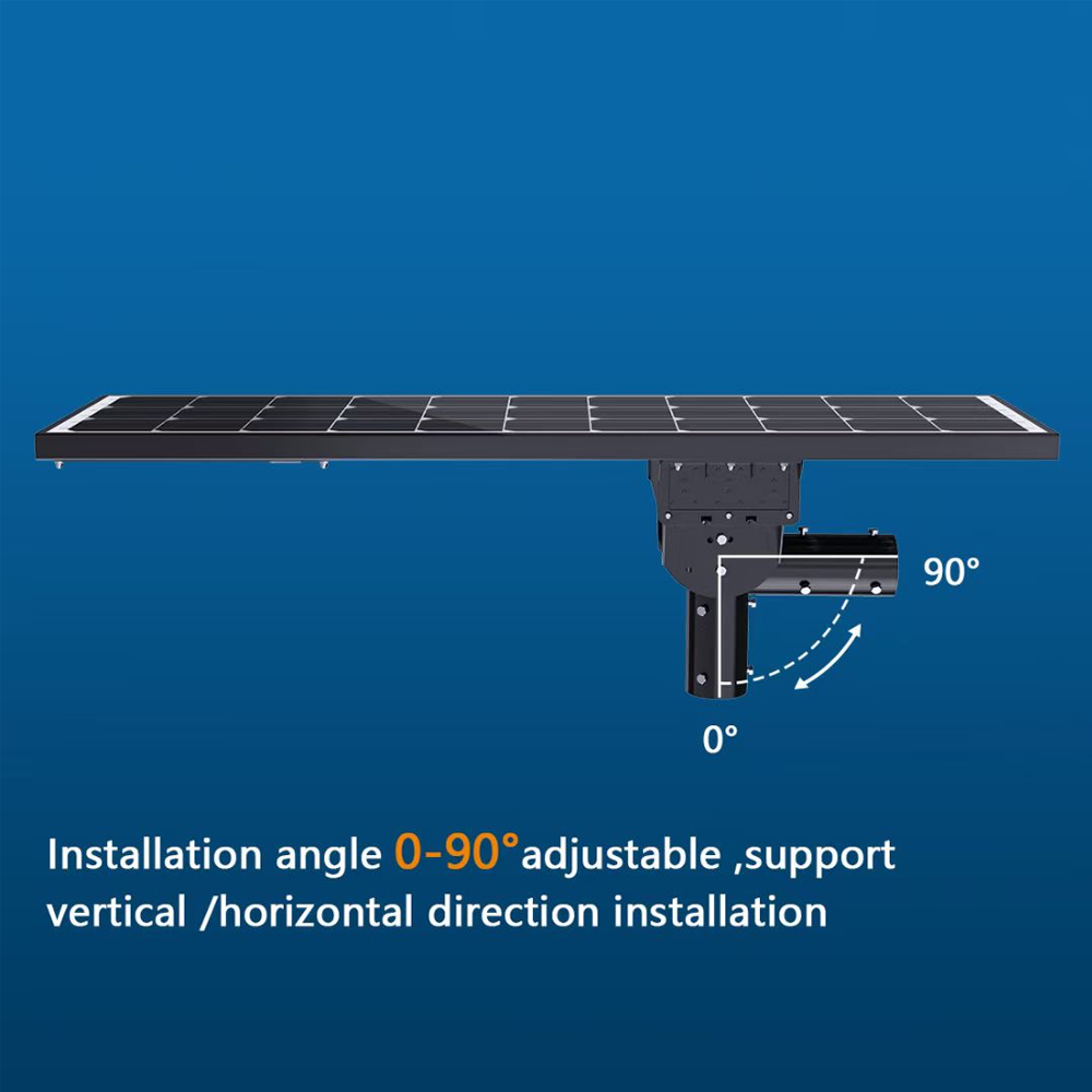 Réverbère solaire étanche extérieur 60W 100W 120W 200W conception tout-en-un